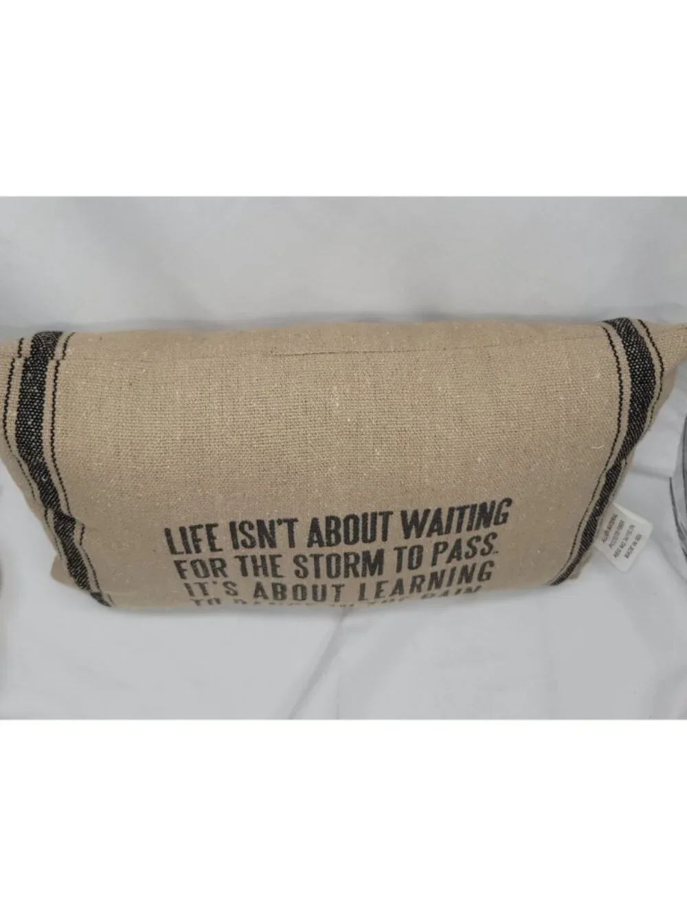 Life Isnt About Waiting Quote Burlap Accent Pillow 15"×10" Decorative Throw Cush - Picture 8 of 10
